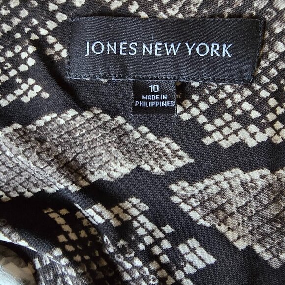 Jones New York Brown Animal Print Dress, Size 10 - Picture 3 of 6